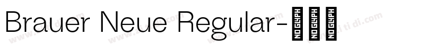 Brauer Neue Regular字体转换